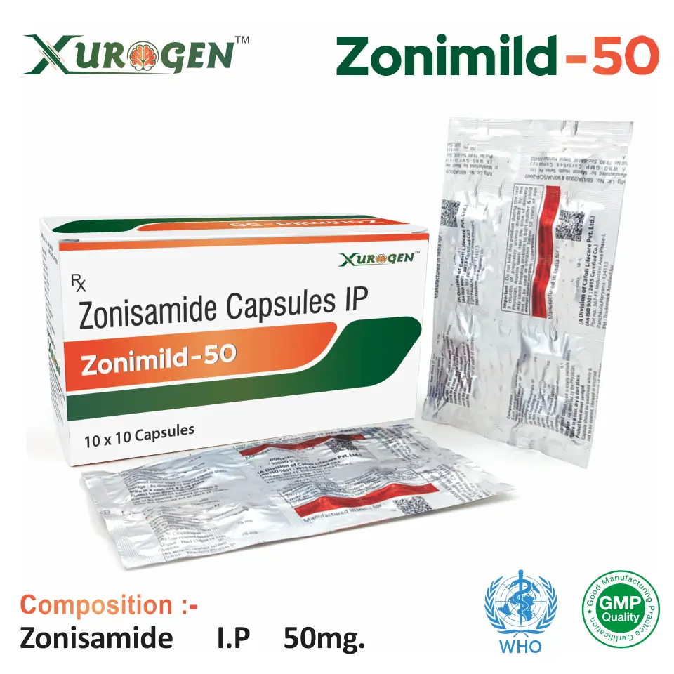 Zonisamide 50mg Capsule from Top Pharma Company in India